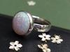 Large White Opal Silver Ring  | Image 4